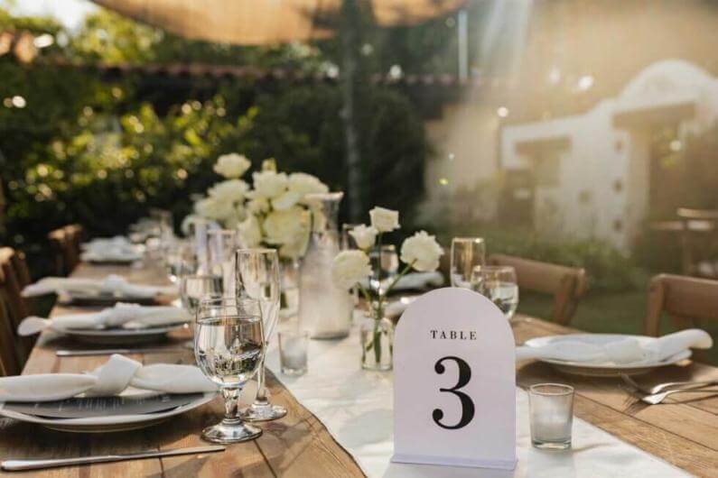 Numbering Tables at Your Wedding