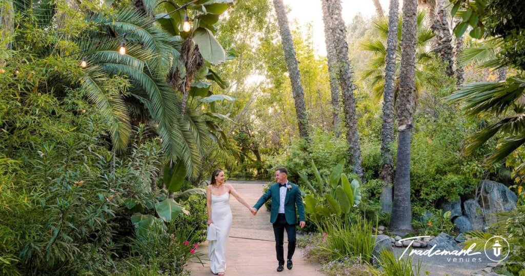 tropical wedding venues: couple